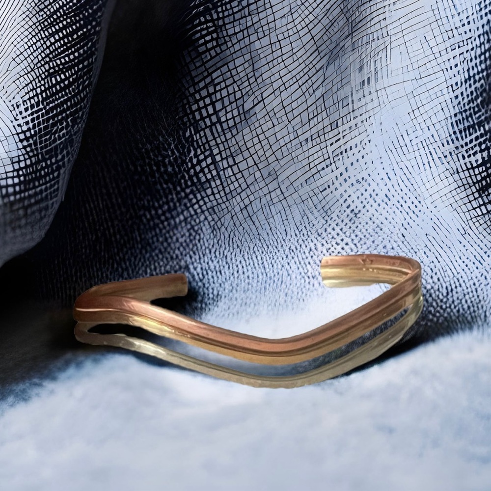 vintage Sergio Lub tri color cuff bracelet - Picture 1 of 7